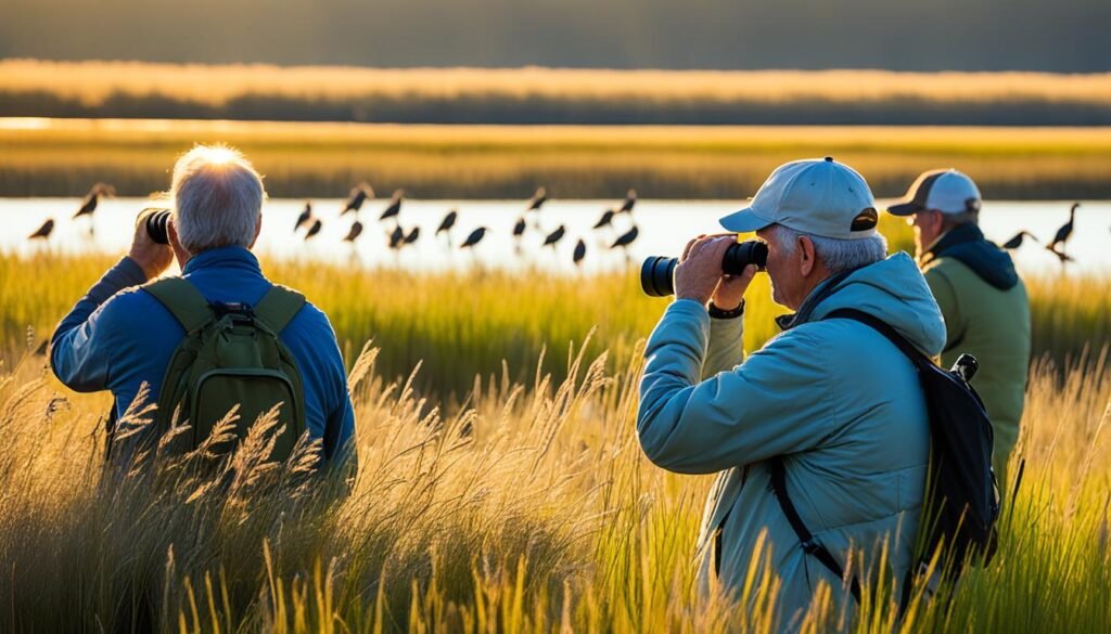bird watching in marshes